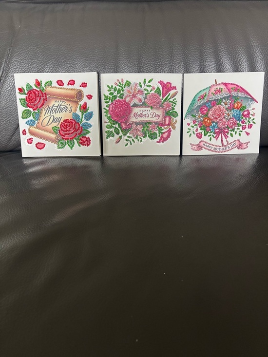 Hand Crafted Other - 1 Handcrafted Rhinestone Floral Mother's Day Card - Pick 1  (sealed)